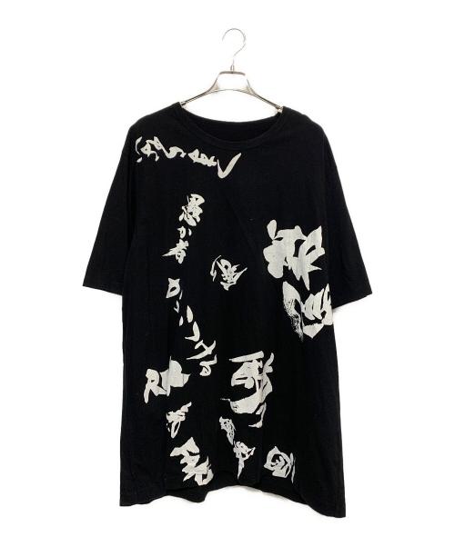 GROUND Y（グラウンドワイ）GROUND Y (グラウンドワイ) 武田双雲 Jumbo cut sew short T ブラック サイズ:.3の古着・服飾アイテム