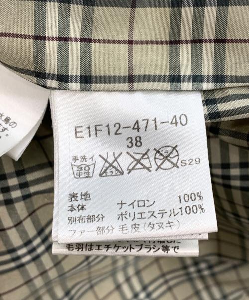 BURBERRY BLUE LABEL（バーバリー ブルー レーベル）BURBERRY BLUE LABEL (バーバリー ブルー レーベル) ダウンジャケット ブラウン サイズ:38の古着・服飾アイテム