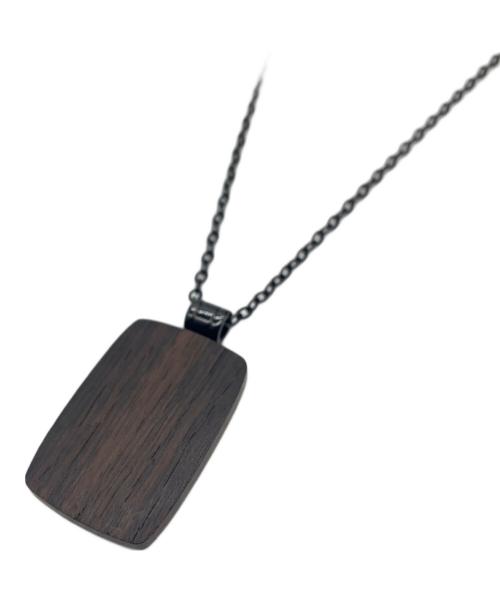 EMPORIO ARMANI（エンポリオアルマーニ）EMPORIO ARMANI (エンポリオアルマーニ) ネックレス ブラック×ブラウンの古着・服飾アイテム