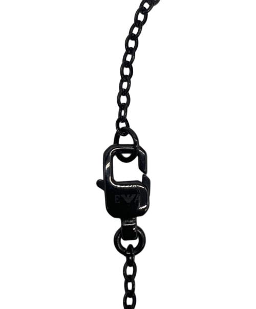 EMPORIO ARMANI（エンポリオアルマーニ）EMPORIO ARMANI (エンポリオアルマーニ) ネックレス ブラック×ブラウンの古着・服飾アイテム