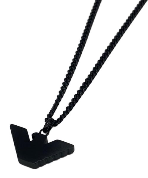 EMPORIO ARMANI（エンポリオアルマーニ）EMPORIO ARMANI (エンポリオアルマーニ) ロゴネックレス シルバー×ブラックの古着・服飾アイテム