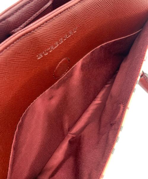 BURBERRY（バーバリー）BURBERRY (バーバリー) ハンドバッグ ワインレッド×ベージュの古着・服飾アイテム