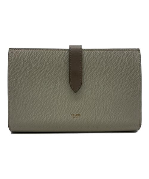 CELINE（セリーヌ）CELINE (セリーヌ) ラージストラップウォレット ブルーグレーの古着・服飾アイテム