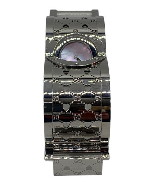 GUCCI（グッチ）GUCCI (グッチ) トワールワイド ピンク×シルバーの古着・服飾アイテム