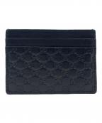 GUCCIグッチ）の古着「マイクログッチシマ カードケース」｜ブラック