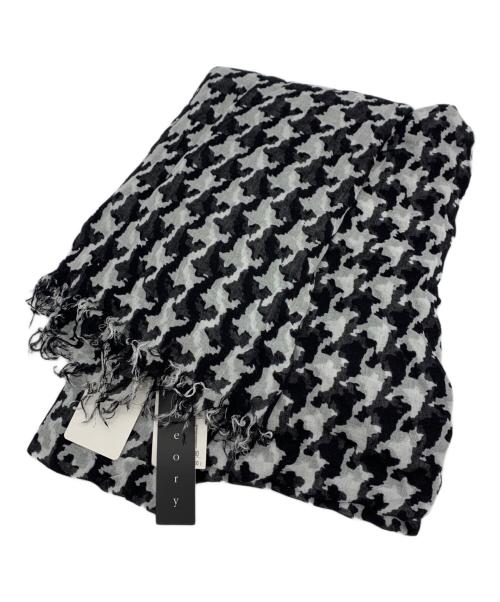 theory（セオリー）theory (セオリー) ストール ブラック×ホワイト 未使用品の古着・服飾アイテム