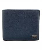 PORTERポーター）の古着「CURRENT 2つ折り財布」｜ネイビー