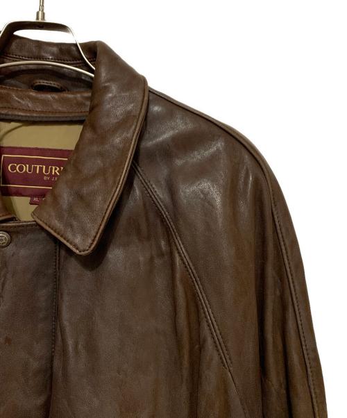 Couture by JPark（クチュール ジェイ・パーク）Couture by JPark (クチュール ジェイ・パーク) レザージャケット ブラウン サイズ:XLの古着・服飾アイテム