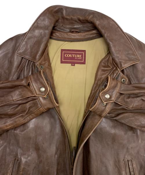 Couture by JPark（クチュール ジェイ・パーク）Couture by JPark (クチュール ジェイ・パーク) レザージャケット ブラウン サイズ:XLの古着・服飾アイテム