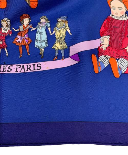 HERMES（エルメス）HERMES (エルメス) カレ90　HELLO DOLLY ブルーの古着・服飾アイテム