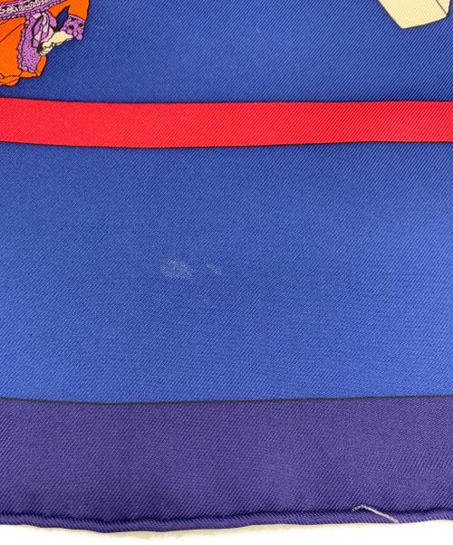 HERMES（エルメス）HERMES (エルメス) カレ90　HELLO DOLLY ブルーの古着・服飾アイテム