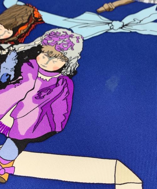 HERMES（エルメス）HERMES (エルメス) カレ90　HELLO DOLLY ブルーの古着・服飾アイテム