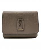 FURLAフルラ）の古着「ダフネ 3つ折り財布」｜グレージュ×アイボリー