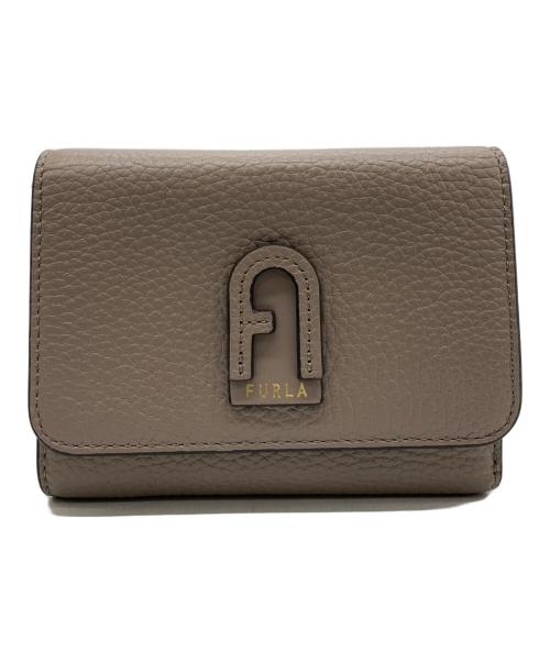 FURLA（フルラ）FURLA (フルラ) ダフネ 3つ折り財布 グレージュ×アイボリーの古着・服飾アイテム