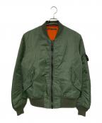 AVIREXアヴィレックス）の古着「MA-1ジャケット」｜オリーブ×オレンジ