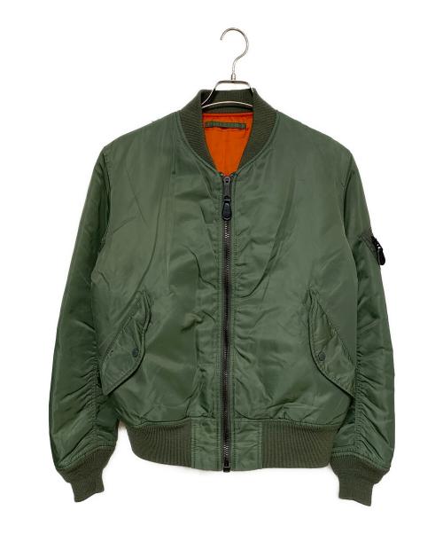 AVIREX（アヴィレックス）AVIREX (アヴィレックス) MA-1ジャケット オリーブ×オレンジ サイズ:Ｌの古着・服飾アイテム