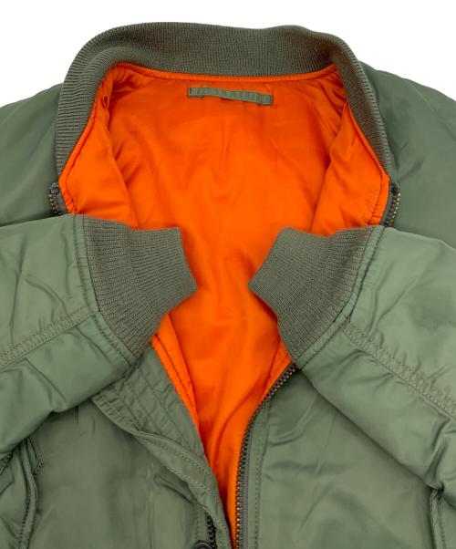AVIREX（アヴィレックス）AVIREX (アヴィレックス) MA-1ジャケット オリーブ×オレンジ サイズ:Ｌの古着・服飾アイテム