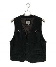HOUSTON（ヒューストン）の古着「スウェードベスト」｜ブラック