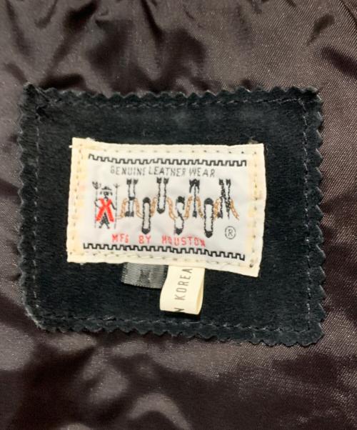HOUSTON（ヒューストン）HOUSTON (ヒューストン) スウェードベスト ブラック サイズ:Mの古着・服飾アイテム