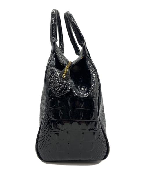 Vivienne Westwood ANGLOMANIA（ヴィヴィアンウエストウッドアングロマニア）VIVIENNE WESTWOOD ANGLOMANIA (ヴィヴィアンウエストウッドアングロマニア) 型押しハンドバッグ ブラックの古着・服飾アイテム