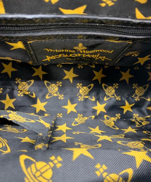 Vivienne Westwood ANGLOMANIA（ヴィヴィアンウエストウッドアングロマニア）VIVIENNE WESTWOOD ANGLOMANIA (ヴィヴィアンウエストウッドアングロマニア) 型押しハンドバッグ ブラックの古着・服飾アイテム