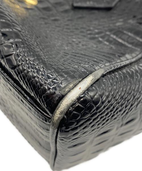 Vivienne Westwood ANGLOMANIA（ヴィヴィアンウエストウッドアングロマニア）VIVIENNE WESTWOOD ANGLOMANIA (ヴィヴィアンウエストウッドアングロマニア) 型押しハンドバッグ ブラックの古着・服飾アイテム