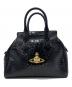VIVIENNE WESTWOOD ANGLOMANIA（ヴィヴィアンウエストウッドアングロマニア）の古着「型押しハンドバッグ」｜ブラック