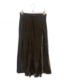 Vivienne Westwood RED LABEL（ヴィヴィアンウエストウッドレッドレーベル）の古着「ベロアスカート」｜ブラウン