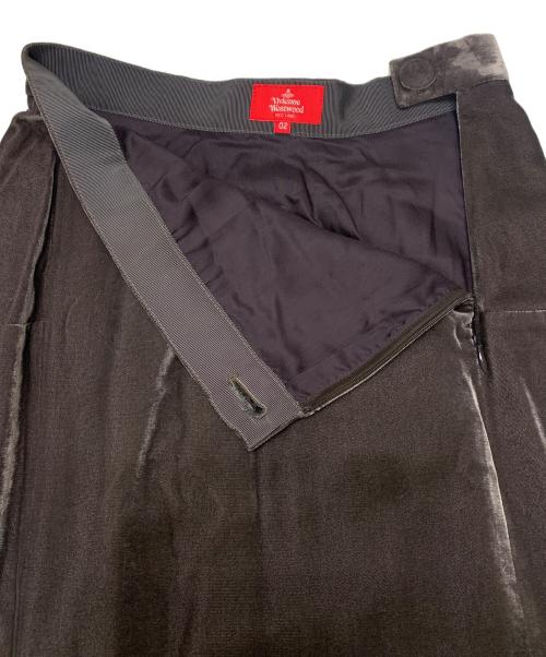 Vivienne Westwood RED LABEL（ヴィヴィアンウエストウッドレッドレーベル）Vivienne Westwood RED LABEL (ヴィヴィアンウエストウッドレッドレーベル) ベロアスカート ブラウン サイズ:2の古着・服飾アイテム