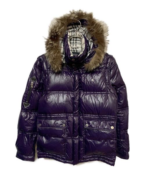 BURBERRY BLACK LABEL（バーバリーブラックレーベル）BURBERRY BLACK LABEL (バーバリーブラックレーベル) 2WAYダウンジャケット パープル サイズ:Mの古着・服飾アイテム