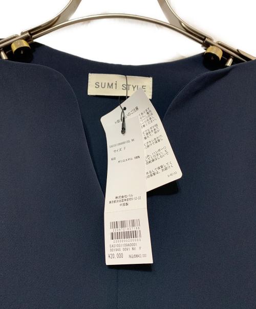 SUMI STYLE（スミ スタイル）sumi style (スミ スタイル) 長袖ワンピース ネイビー サイズ:Ｆ 未使用品の古着・服飾アイテム