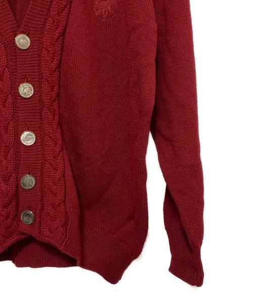 HUNTING WORLD（ハンティングワールド）HUNTING WORLD (ハンティングワールド) 薄手カーディガン レッド サイズ:記載なしの古着・服飾アイテム