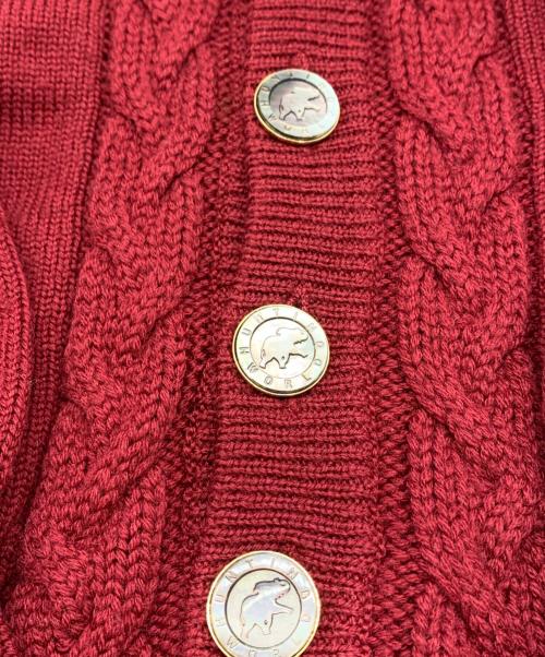 HUNTING WORLD（ハンティングワールド）HUNTING WORLD (ハンティングワールド) 薄手カーディガン レッド サイズ:記載なしの古着・服飾アイテム