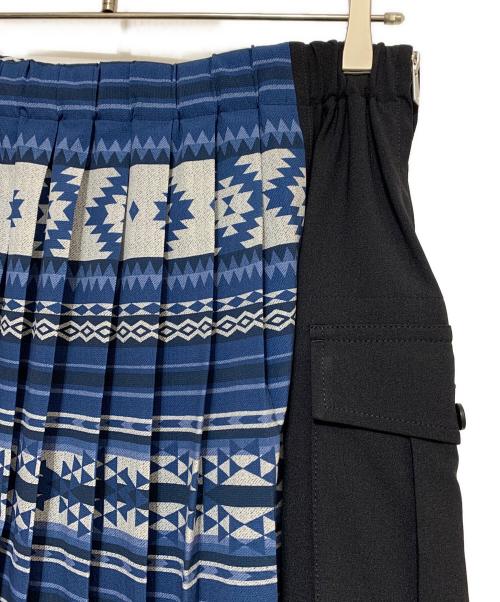 ZUCCA（ズッカ）ZUCCA (ズッカ) エスニックプリント / スカート ブルー×ブラック サイズ:M 未使用品の古着・服飾アイテム