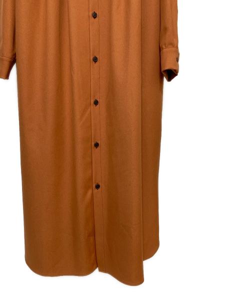 ZUCCA（ズッカ）ZUCCA (ズッカ) シャツドッキングジャージィー ワンピース オレンジ×ブラウン サイズ:M 未使用品の古着・服飾アイテム