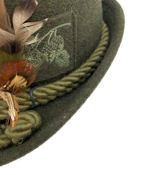 ZAPF（ツァップ）ZAPF (ツァップ) 羽付きハット グリーン サイズ:記載なしの古着・服飾アイテム