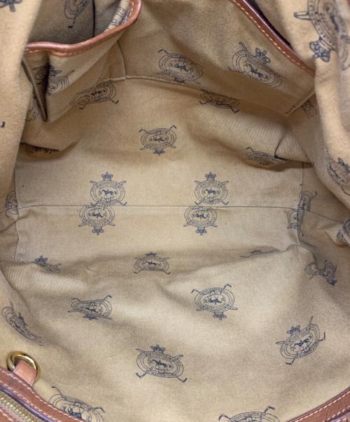 RALPH LAUREN（ラルフローレン）RALPH LAUREN (ラルフローレン) ビッグポニーレザートートバッグ ブラウンの古着・服飾アイテム