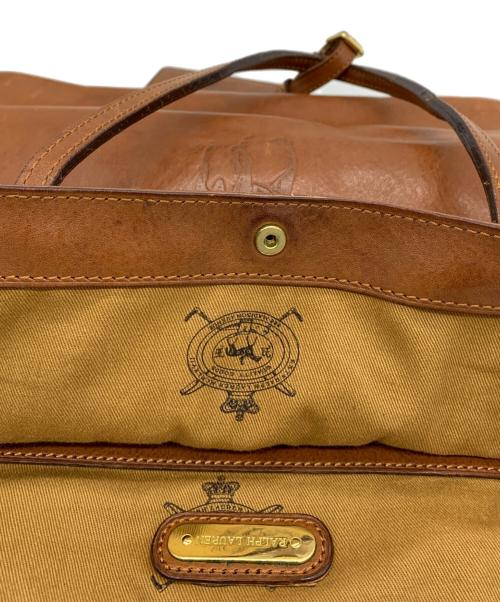 RALPH LAUREN（ラルフローレン）RALPH LAUREN (ラルフローレン) ビッグポニーレザートートバッグ ブラウンの古着・服飾アイテム