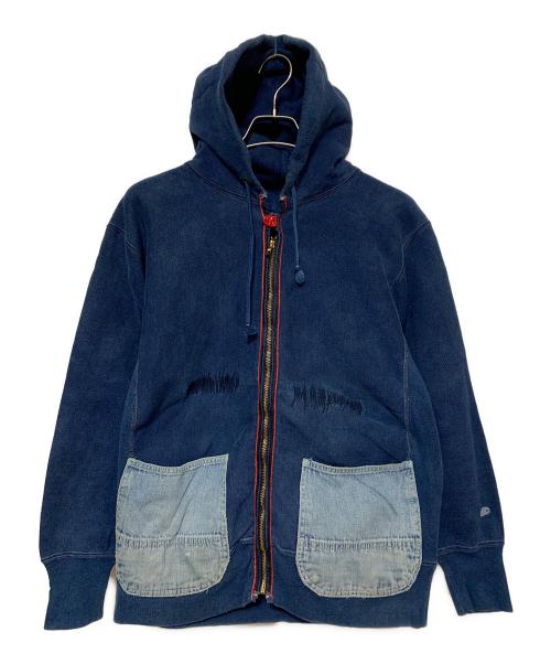 Champion REVERSE WEAVE（チャンピオン リバース ウィーブ）Champion REVERSE WEAVE (チャンピオン リバース ウィーブ) REVERSE WEAVE ジップパーカー ネイビー サイズ:Ｌの古着・服飾アイテム