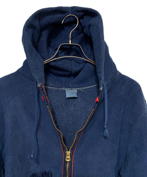 Champion REVERSE WEAVE（チャンピオン リバース ウィーブ）Champion REVERSE WEAVE (チャンピオン リバース ウィーブ) REVERSE WEAVE ジップパーカー ネイビー サイズ:Ｌの古着・服飾アイテム