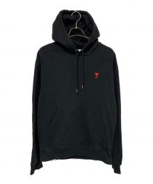 AMI PARIS（アミ パリス）の古着「 オーガニックコットン Ami de Coeur パーカー」｜ブラック