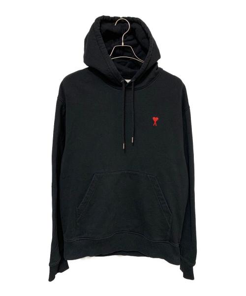 AMI PARIS（アミ パリス）AMI PARIS (アミ パリス)  オーガニックコットン Ami de Coeur パーカー ブラック サイズ:XLの古着・服飾アイテム