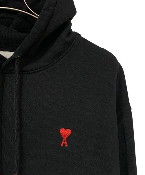 AMI PARIS（アミ パリス）AMI PARIS (アミ パリス)  オーガニックコットン Ami de Coeur パーカー ブラック サイズ:XLの古着・服飾アイテム