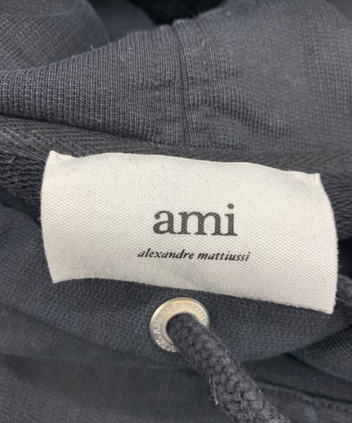 AMI PARIS（アミ パリス）AMI PARIS (アミ パリス)  オーガニックコットン Ami de Coeur パーカー ブラック サイズ:XLの古着・服飾アイテム