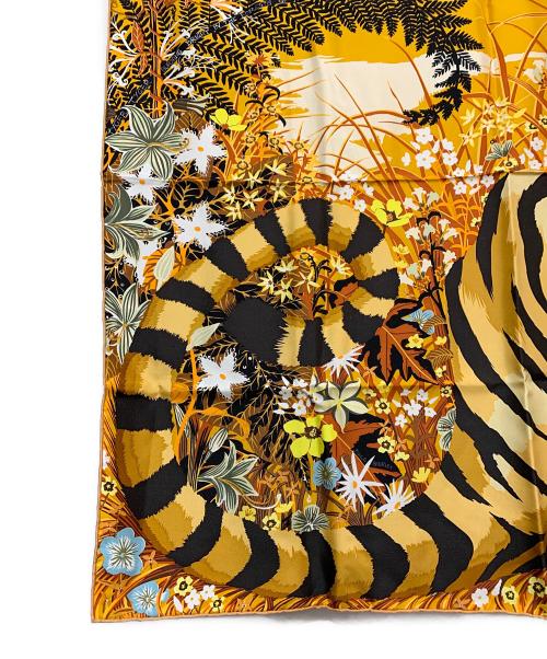 HERMES（エルメス）HERMES (エルメス) カレ90 TYGERTYGER イエローの古着・服飾アイテム