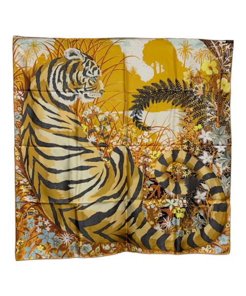 HERMES（エルメス）HERMES (エルメス) カレ90 TYGERTYGER イエローの古着・服飾アイテム