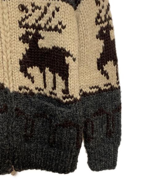 KANATA（カナタ）Kanata (カナタ) カウチンニット グレー×ベージュ サイズ:記載なしの古着・服飾アイテム