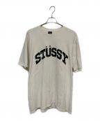 stussyステューシー）の古着「BLOCK SPORT PIGMENT DYED TEE」｜ホワイト