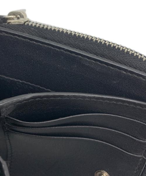 SAINT LAURENT（サンローラン）Saint Laurent (サンローラン) カサンドラ リザード柄 ジップウォレット  ブラックの古着・服飾アイテム