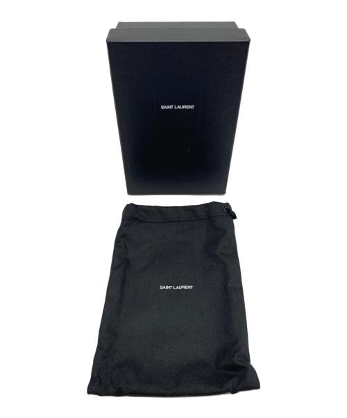 SAINT LAURENT（サンローラン）Saint Laurent (サンローラン) カサンドラ リザード柄 ジップウォレット  ブラックの古着・服飾アイテム